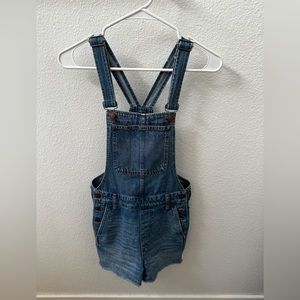 Madewell jean short overalls